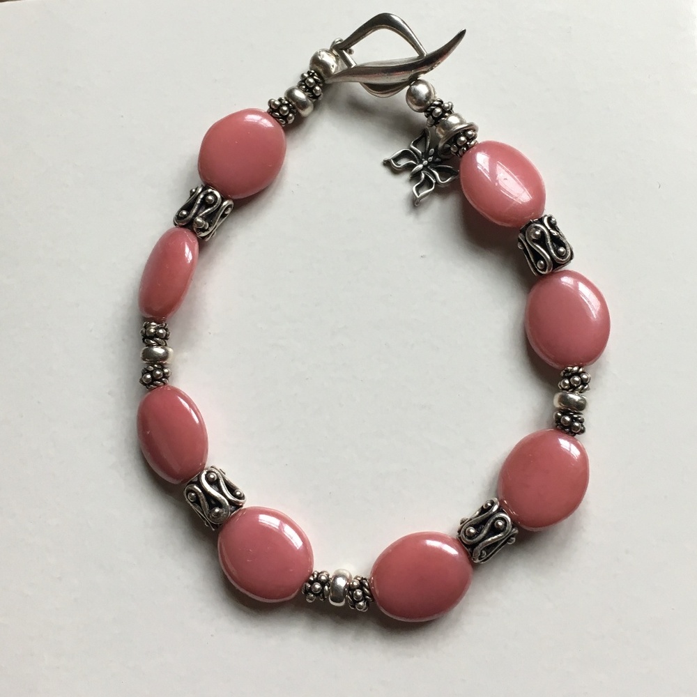 Handmade Pink Stone Bracelet